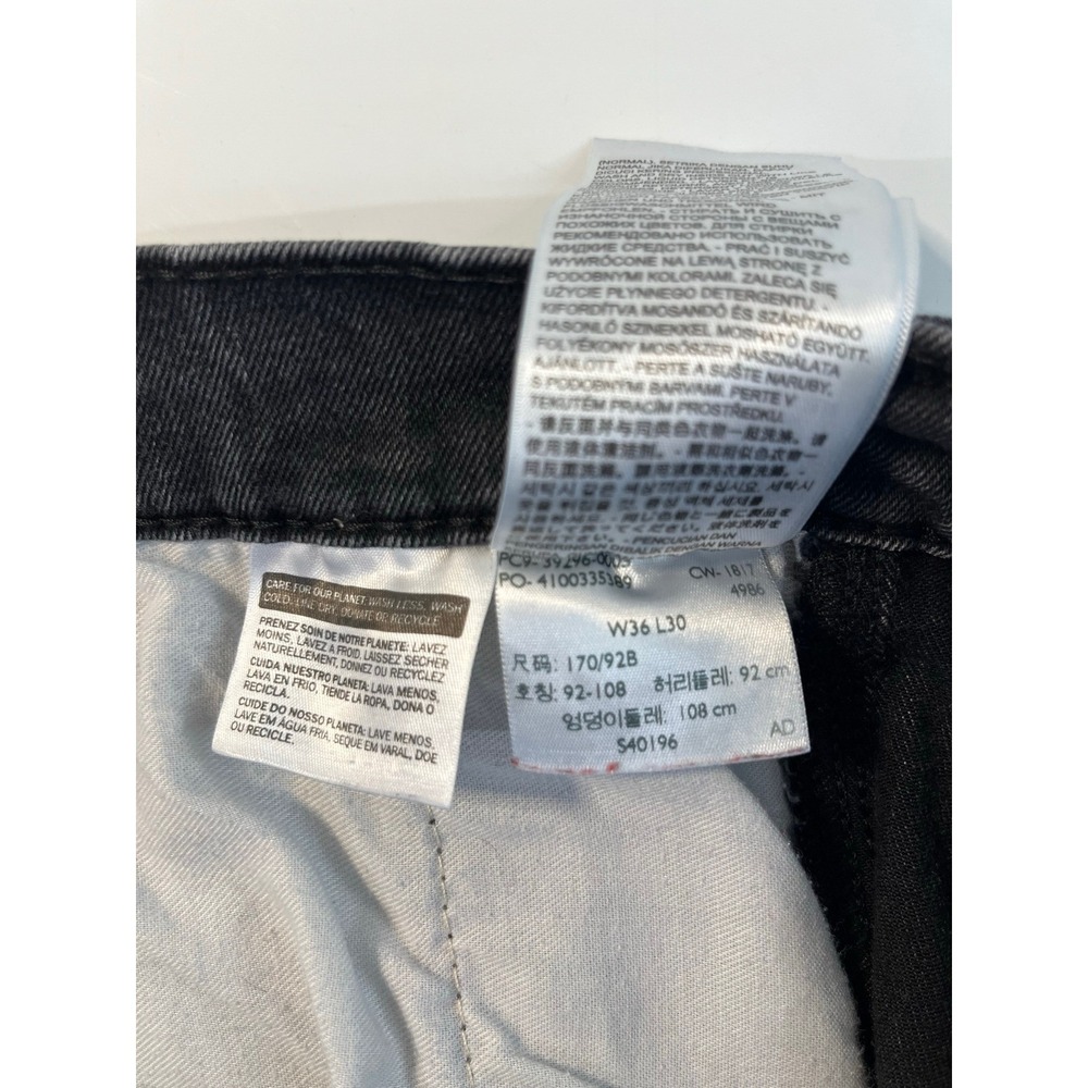 Levi's Men's Carpenter Jeans Black Denim W35 L28 Workwear Style Pants Casual - Picture 5 of 7